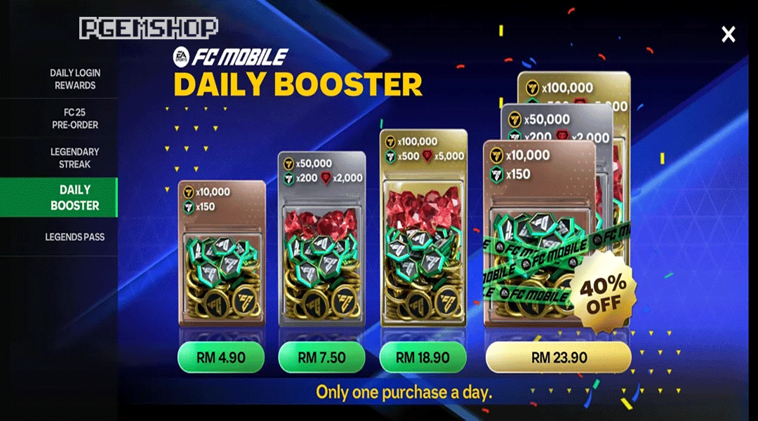 خرید آفر روزانه اف سی موبایل