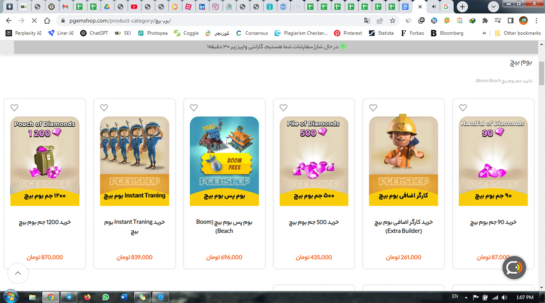 قیمت جم بوم بیچ