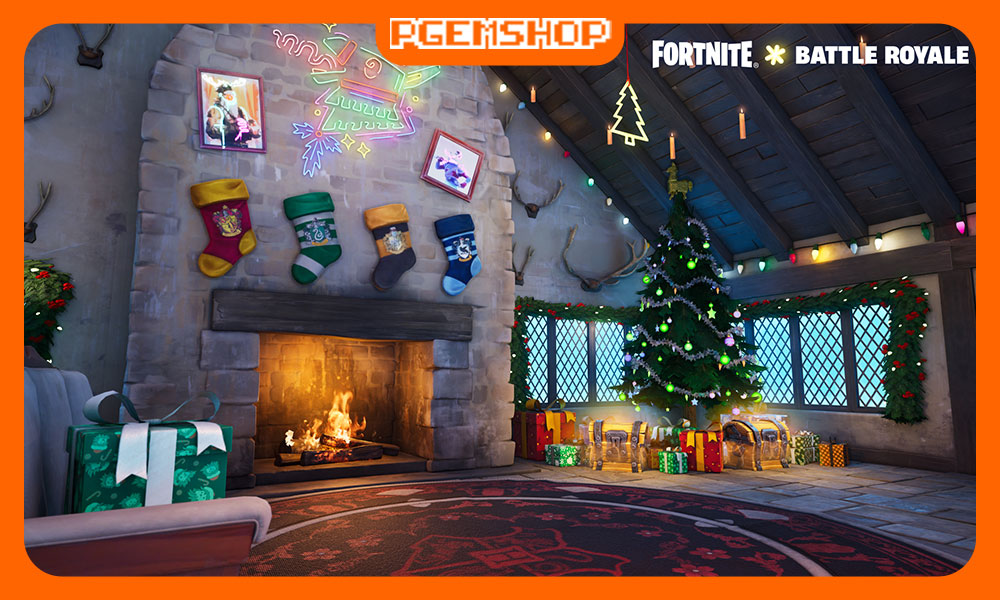 اسکین‌های-رایگان-از-Winterfest-Cabin-فورتنایت