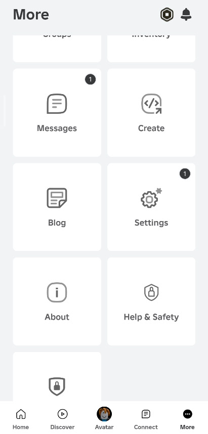 ورود به بخش تنظیمات (Settings) از منوی More