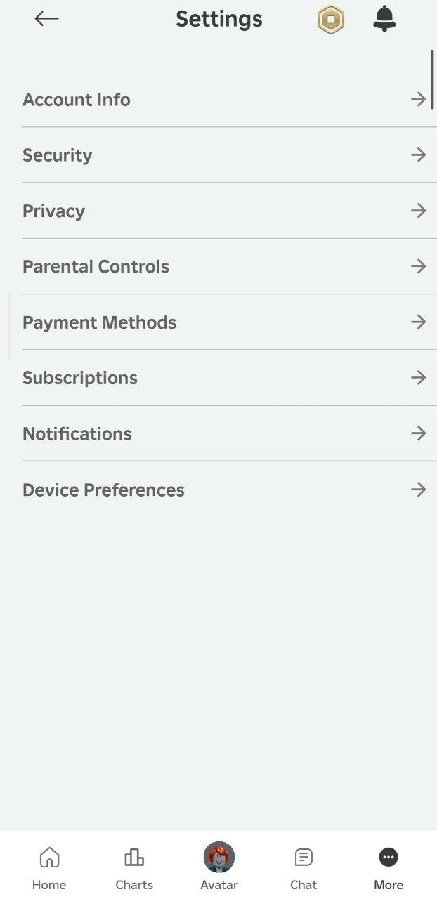 ورود به تب امنیت یا Security در تنظیمات