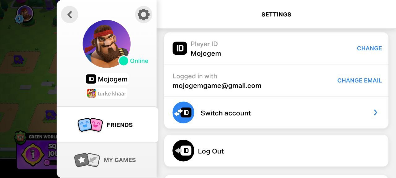 مرحله چهارم دریافت کد در اسکواد باسترز: انتخاب گزینه Switch Account
