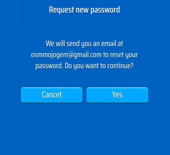 تایید ارسال ایمیل برای بازنشانی رمز عبور