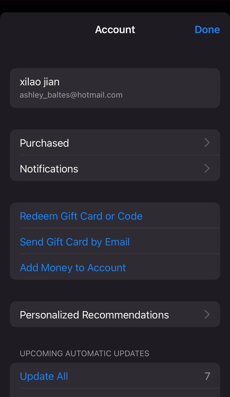 انتخاب گزینه Redeem Gift Card or Code